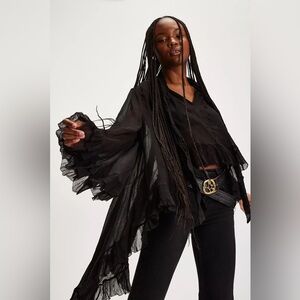 Free People Full Sleeve Frill Top - New with Tags